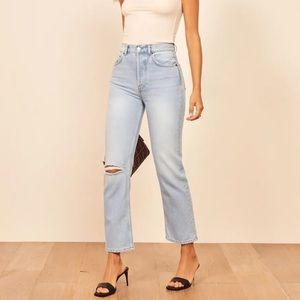 Reformation Cynthia cropped high rise jeans